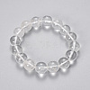Natural Quartz Crystal Beaded Stretch Bracelets X-BJEW-Q692-46-10mm-1