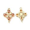 Brass Pave Cubic Zirconia Connector Charms X-KK-G462-45KCG-07-1