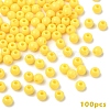 100Pcs Opaque Acrylic Beads MACR-YW0003-84F-1