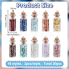20Pcs 10 Styles Glass Wishing Bottle Pendants PALLOY-HY00068-2
