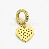 CZ Brass Micro Pave AAA Cubic Zirconia Large Hole European Dangle Charms X-ZIRC-L014-07G-NR-2