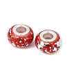 Opaque Resin Rondelle European Beads RESI-Z046-03J-2