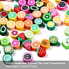 100Pcs Handmade Polymer Clay Fruit Theme Beads DIY-YW0002-40-2