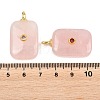Natural Rose Quartz Pendants G-F837-04B-3