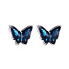 Butterfly 999 Fine Silver Enamel Stud Earrings FS-WG044EC-01-1