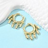 Brass Micro Pave Clear Cubic Zirconia Huggie Hoop Earrings EJEW-K083-45G-2