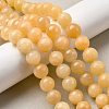Natural Yellow Jade Bead Strands X-G-K121-01-14mm-2