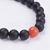 Natural Gemstone Beads Stretch Bracelets BJEW-JB02953-4