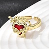 Glass Cuff Open Rings RJEW-P178-01A-G-3