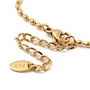 201 Stainless Steel Rugby Beaded Chain Bracelets BJEW-G696-01A-G-3