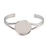Rack Plating Brass Open Cuff Bangle Making KK-M098-01P-2