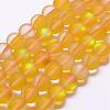 Synthetic Moonstone Beads Strands G-F142-10mm-12-1