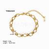 Simple 304 Stainless Steel Chain Link Bracelets for Summer Beach PM6439-13-1