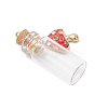 5Pcs Mushroom Wishing Bottle Pendants PALLOY-JF04072-4
