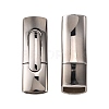 Mixed Styles Rectangle 304 Stainless Steel Matte or Glazed Bayonet Clasps X-STAS-I011-20B-2