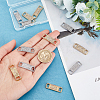 ARRICRAFT 12Pcs 2 Colors Brass Micro Pave Clear Glass Connector Charms FIND-AR0002-40-3