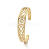 304 Stainless Steel Cuff Bangles BJEW-M234-03G-1