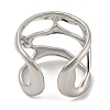 304 Stainless Steel Open Cuff Ring RJEW-C067-25P-3