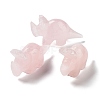 Natural Rose Quartz Carved Healing Rhinoceros Figurines DJEW-P016-01E-1