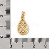 Brass Micro Pave Cubic Zirconia Pendants KK-P340-42G-3