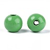 Spray Painted Round Natural Schima Wood Beads WOOD-A018-12mm-08-2