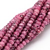 Dyed Natural Malaysia Jade Rondelle Beads Strands G-E316-2x4mm-18-1