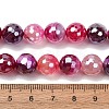 Electroplated Natural Agate Beads Strands G-B191-A07-10mm-06-5