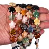 Mixed Natural Gemstone Flower Beads Strands G-L241B-07-3