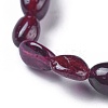 Natural Garnet Bead Stretch Bracelets BJEW-K213-45-3