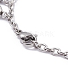304 Stainless Steel Charm Anklets AJEW-I295-01P-3
