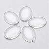 Clear Domed Glass Cabochons for Making Pendants X-GGLA-G011-1