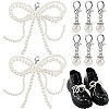 Plastic Imitation Pearl Shoe Charms AJEW-CP0006-58-1