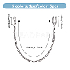 5Pcs 5 Colors Alloy Clip Pocket Watch Chain FIND-FH0009-15-2