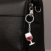 2Pcs 2 Colors Transparent Resin Drink Keychains KEYC-YW00240-5