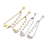 304 Stainless Steel Link Bracelet with CCB Pearl Beaded Chains for Women BJEW-C025-08-1