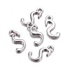 Alloy Letter Pendants PALLOY-X0037-68P-2