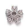 Brass Micro Pave Cubic Zirconia Bead Cap ZIRC-E158-10P-1