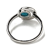 Natural Apatite Adjustable Rings RJEW-K269-09P-08-3