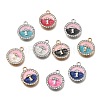 Alloy Rhinestone Enamel Pendants FIN-E049-07A-1