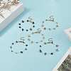 Natural Cowrie Shell & Glass Starfish Braided Bead Bracelet for Women X-BJEW-JB09943-6