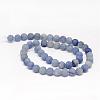 Dyed & Heated Natural Blue Aventurine Round Beads Strands G-O151-03-4mm-2