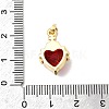 Brass Glass Pendants KK-P343-09C-G-3