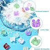 16Pcs 8 Colors Glass Beads Strands LAMP-CJ0002-06-3