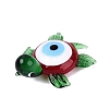 Handmade Lampwork Turtle with Evil Eye Figurine Display Decorations LAMP-N034-25B-2