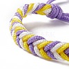 Polyester Wave Braided Cord Bracelet BJEW-B065-01-3