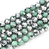 Electroplate Opaque Glass Beads Strands LS-EGLA-A034-P4mm-M13A-1