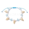 Dyed Natural White Jade Braided Bead Bracelets BJEW-JB10358-02-1