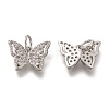 Brass Micro Pave Clear Cubic Zirconia Charms ZIRC-B002-47P-3