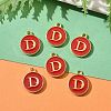 Golden Plated Alloy Enamel Charms ENAM-S118-03D-5