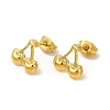 Ion Plating(IP) 304 Stainless Steel Stud Earrings for Women LS-EJEW-I281-40G-1